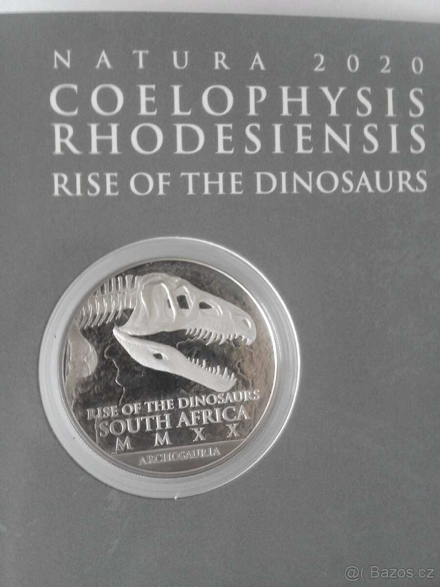 Stříbrná mince Coelophysis, 1oz , číslovaná - 4