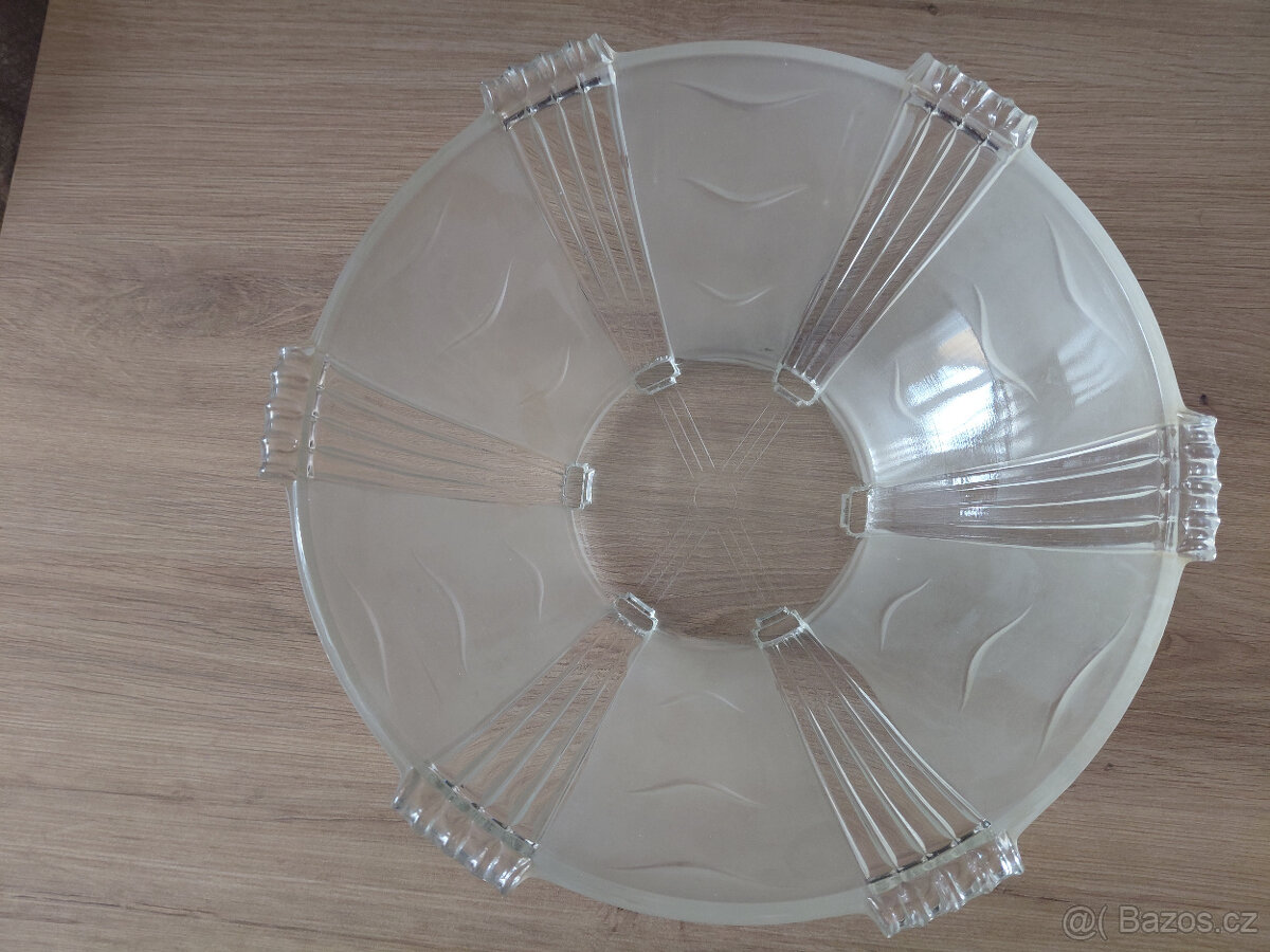 Retro mísa z čirého skla ART DECO - 4