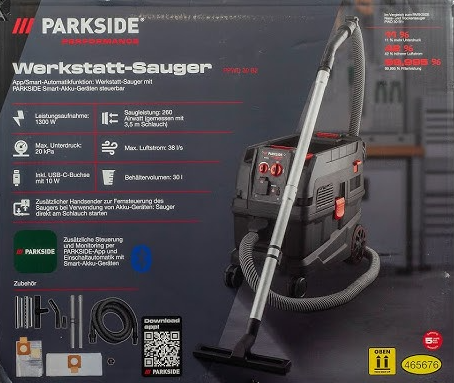 Parkside Performance průmyslový vysavač s třídou filtrace H - 4