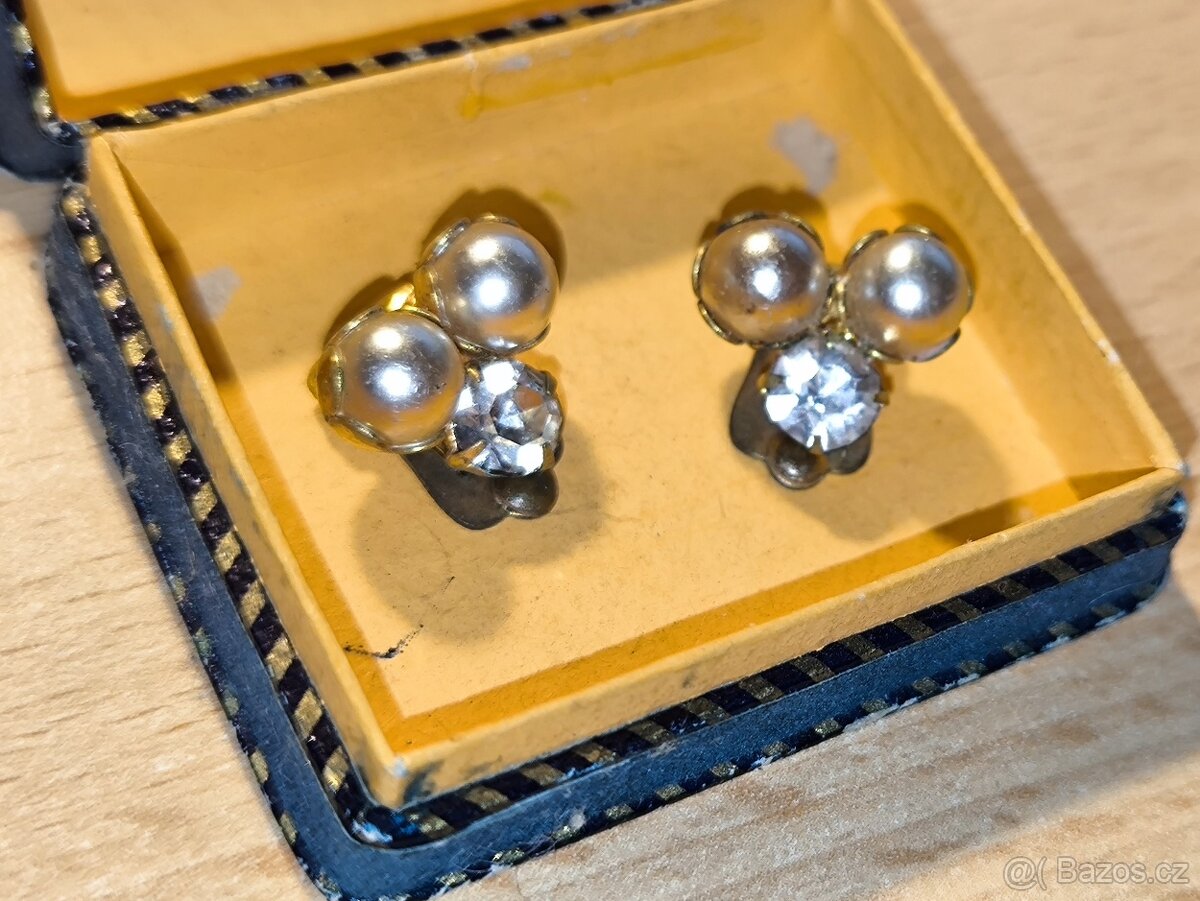 Starobylé náušnice - klipsy. - 4