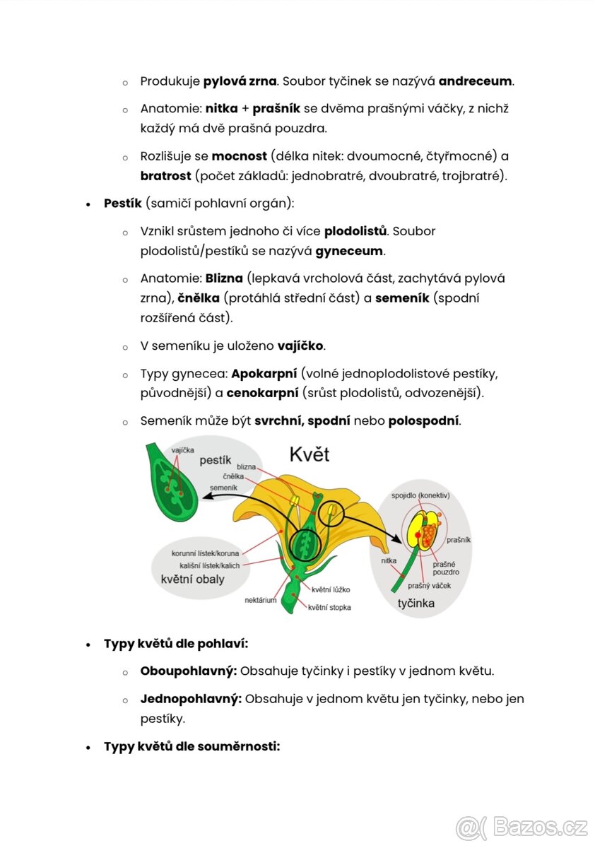 Maturitní otázky z bilogie a chemie - 4