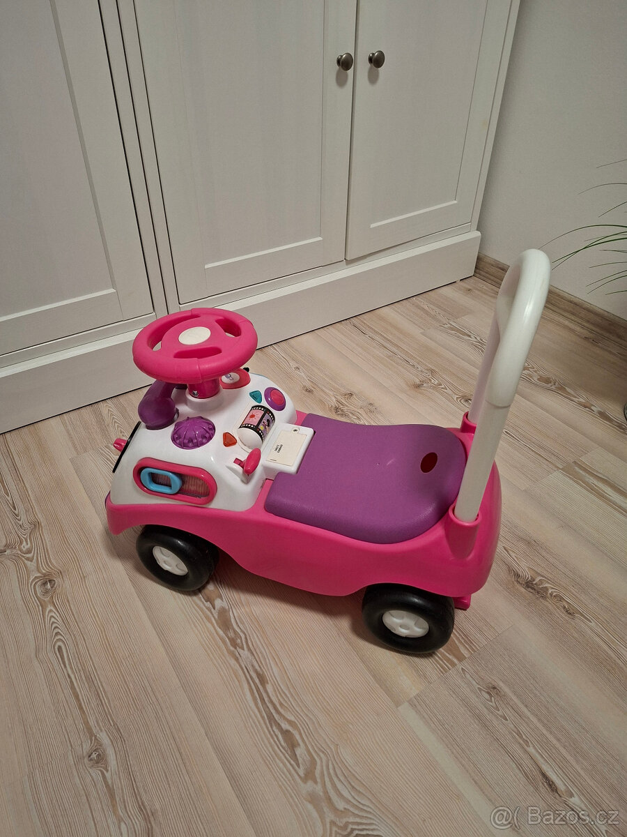 Prodám dětské odrážedlo - růžovo-bílé autíčko - 4