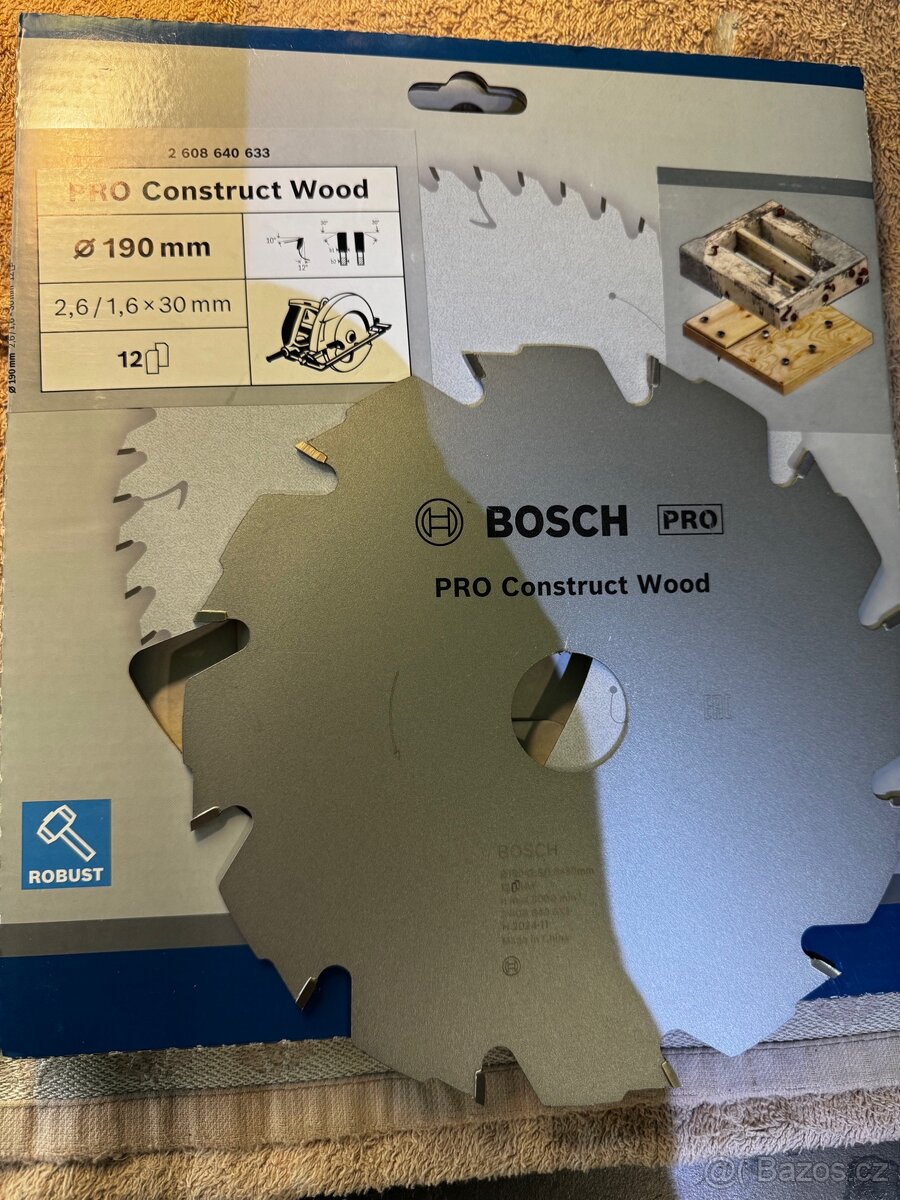 Pilový kotouč Pro construct wood Bosch 190 nový - 4