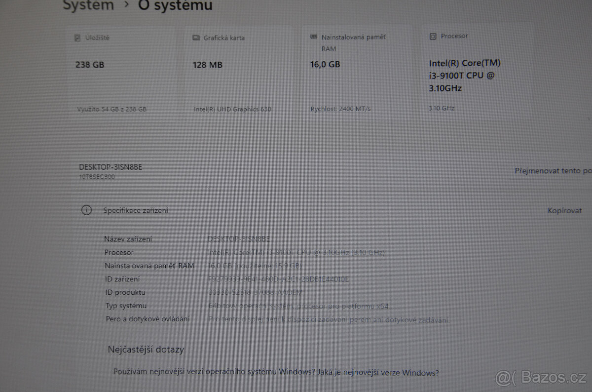 PC Lenovo TC M720q Mini i3/16GB/SSD 256GB/wifi - 4