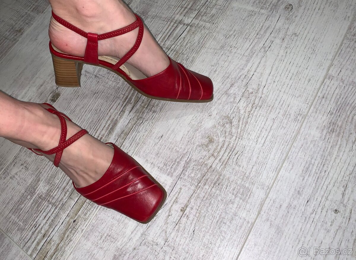Dámské kožené lodičky vel. 37 - 4