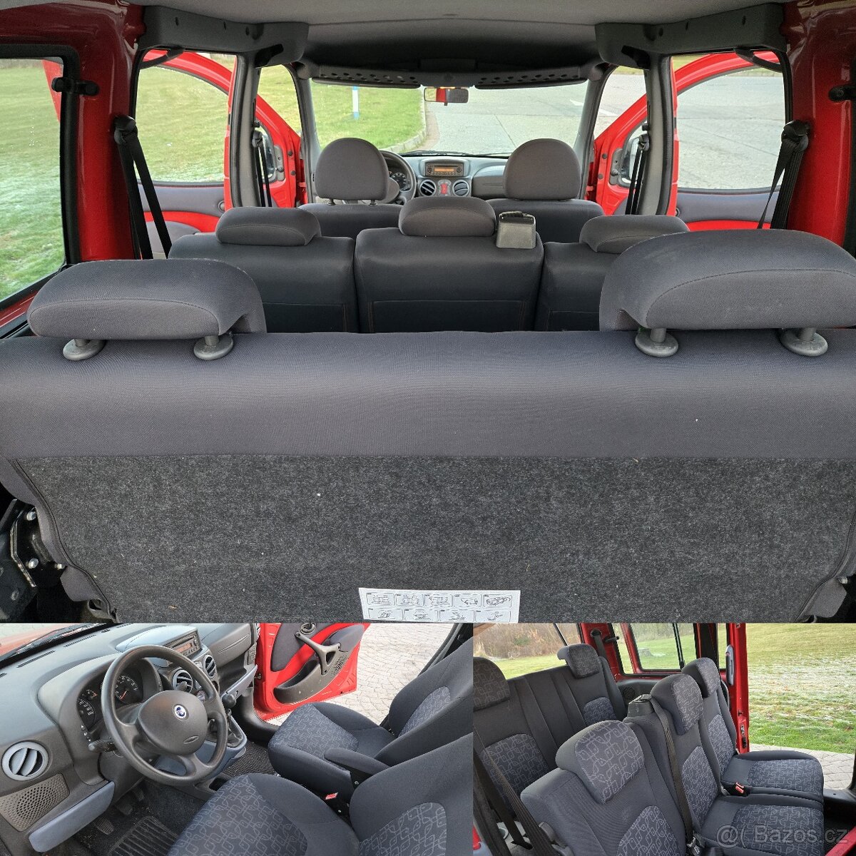 FIAT DOBLÓ 1,9 JTD 7 MÍST , KLIMA, EL.OKNA, MAXI - LONG TOP - 4