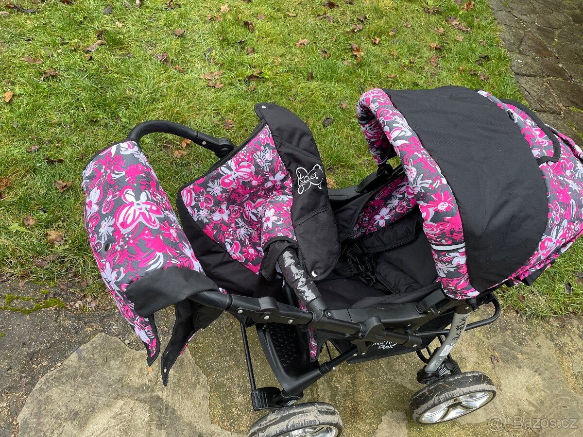 Kočárek trojkombinace pěkný-skládací komplet - 4