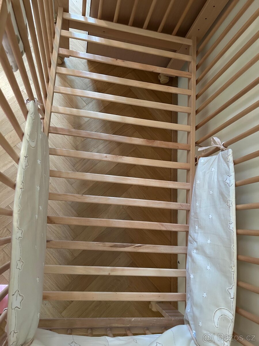 Dětská postýlka dřevěná buk - 4