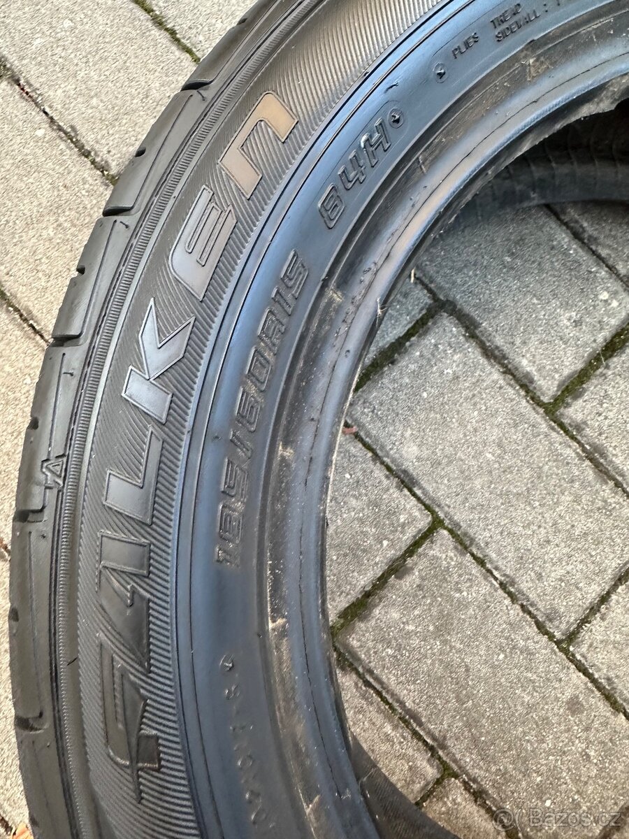 Použité letní pneu: 185/60/R15 - 2 kusy. - 4