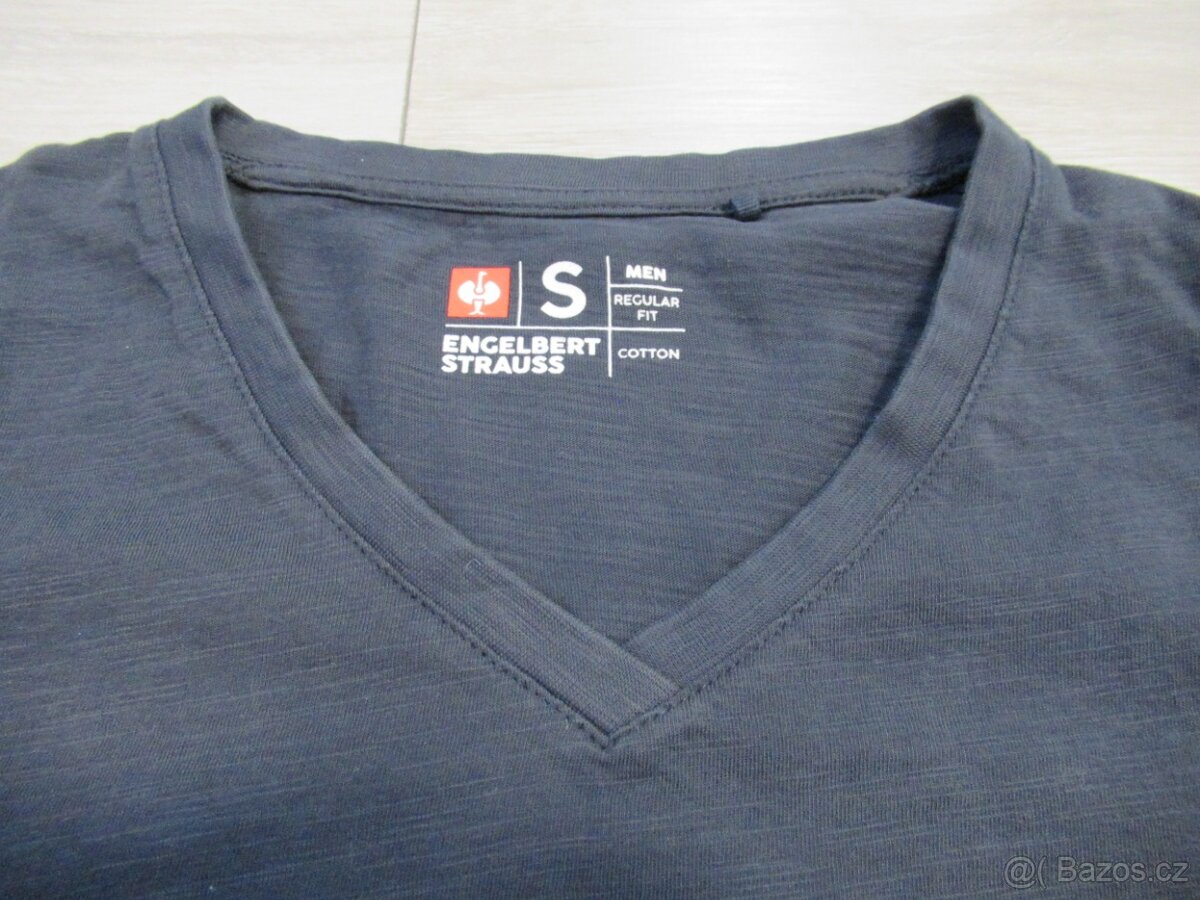 pánské tričko STRAUSS Cotton V-Neck S - 4
