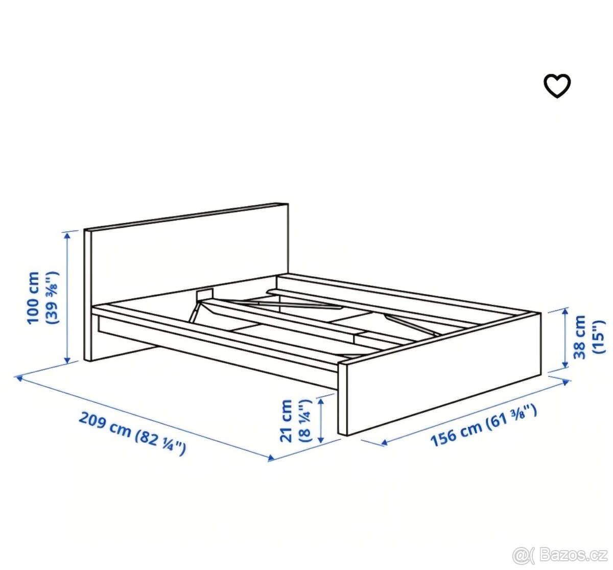 Postel Ikea Malm 140x200 - 4