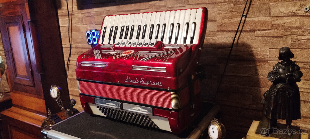 Perfektní akordeon Paolo Soprani Itálie. 80 basů. - 4