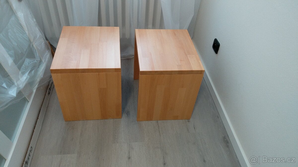 2ks noční stolky - buk masiv - 4