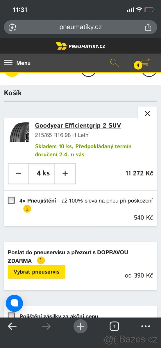 Leptní pneu Goodyear - 4