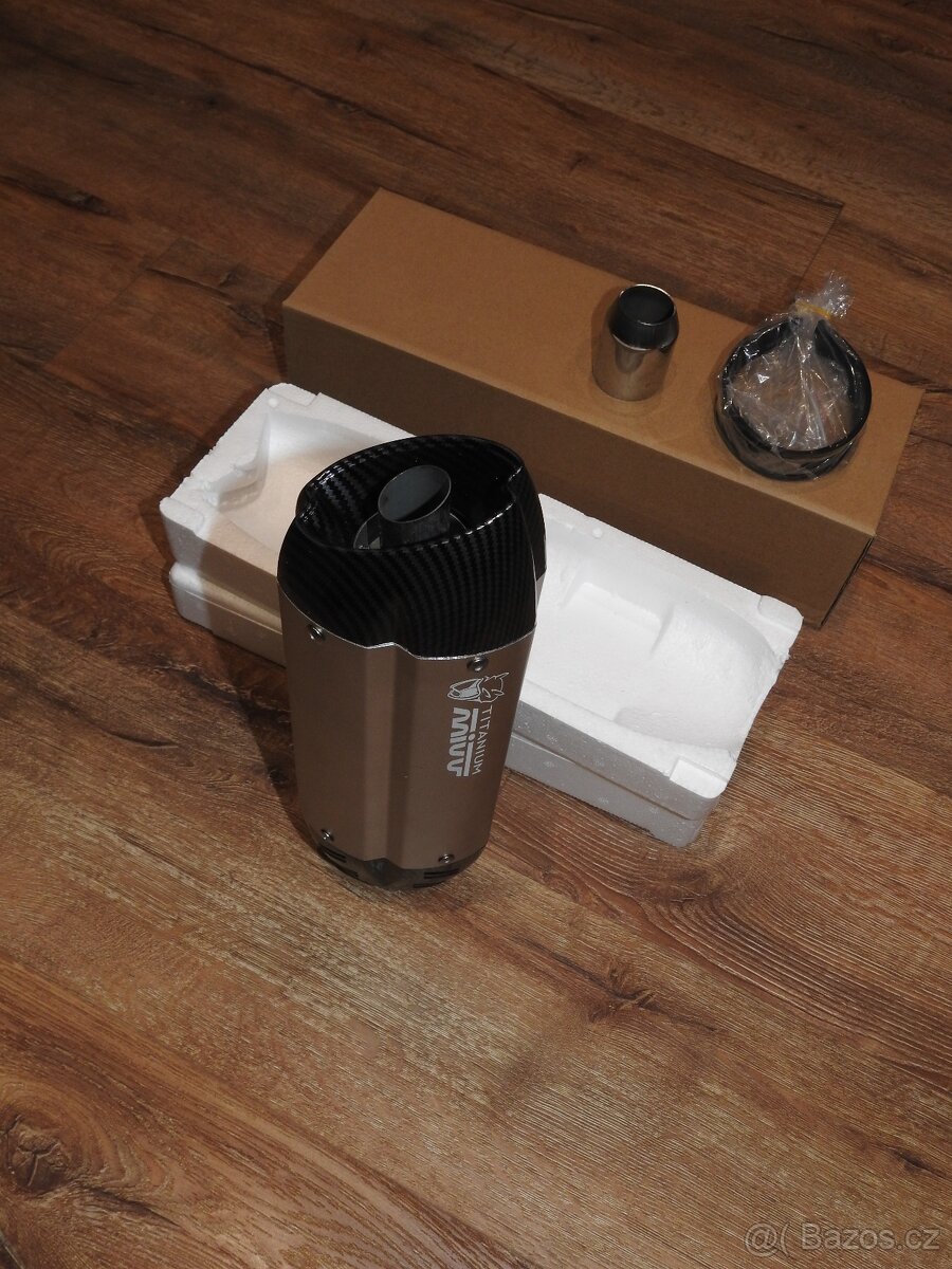 Laděný výfuk Mivv Titanium stříbrný/carbon Nový - 4