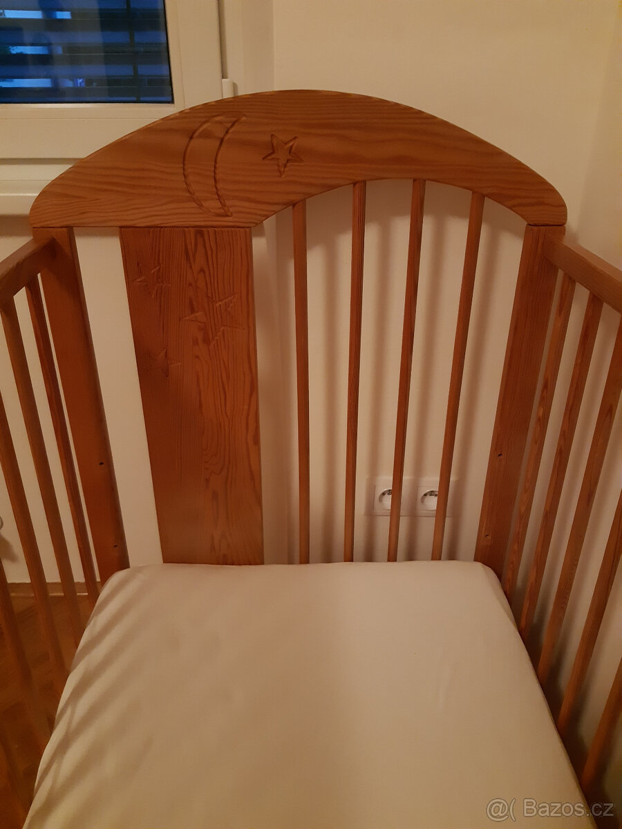 Dětská dřevená postýlka vč. matrace - 4