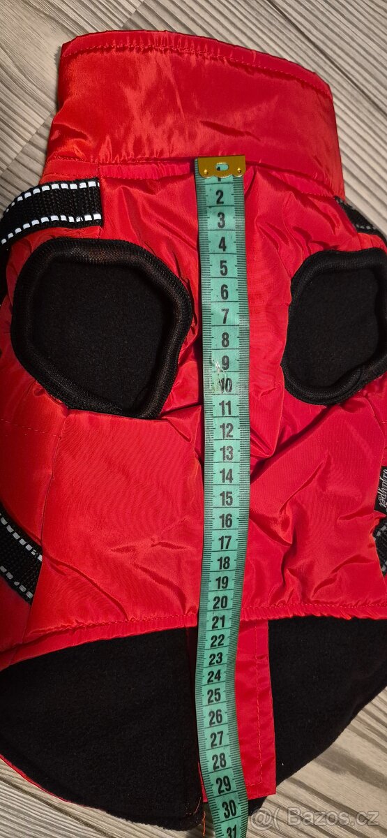 Zimní bundička pro psa,vespod fleesová,teplá,vel.M - 4