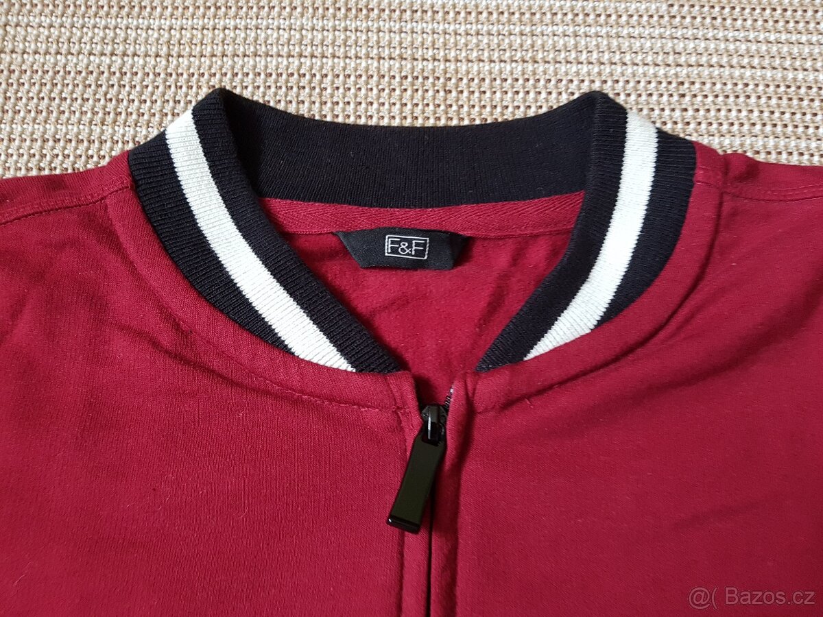 Mikina červená na zips (M) - 4