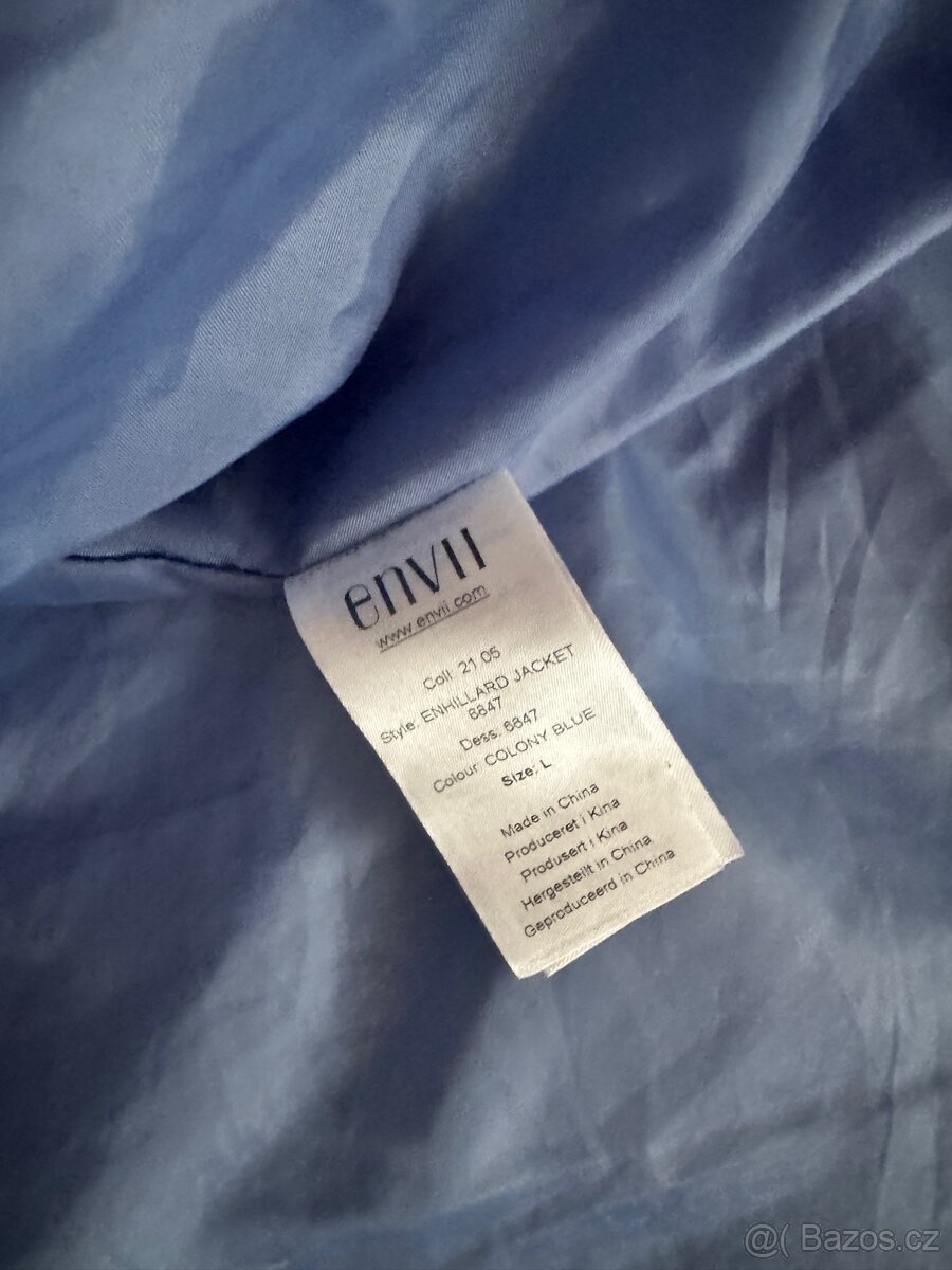 Modry metalicky zimni kabat Envii vel L - 4