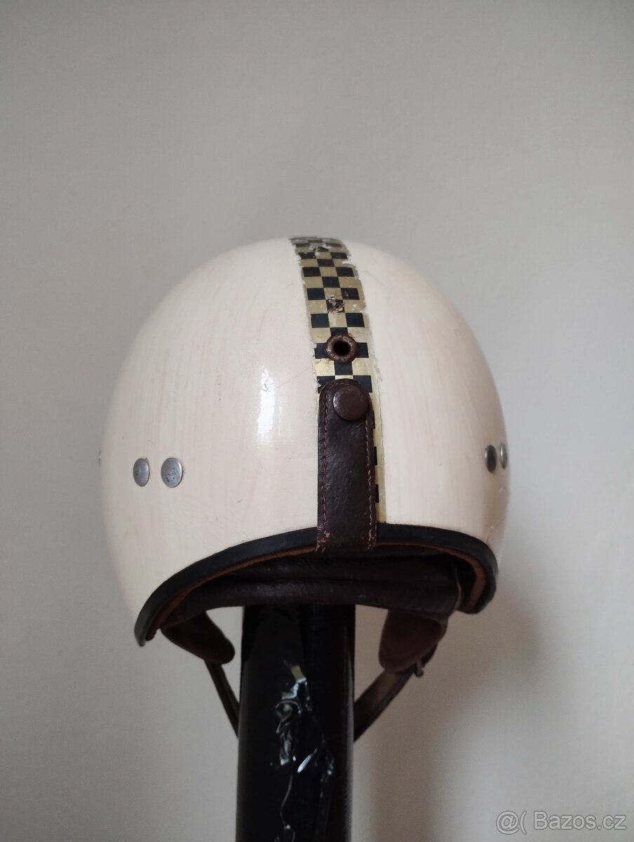 Prodám retro helmu na starý motocykl Jawa ČZ velikost 58cm - 4