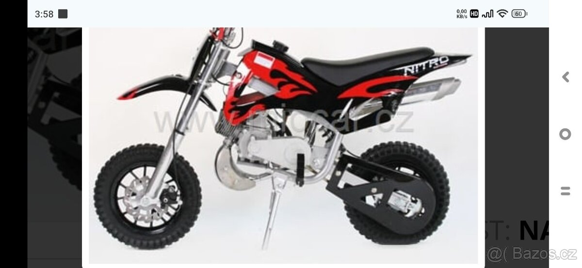 Prodám upravený minicross Nitro 50 - 4