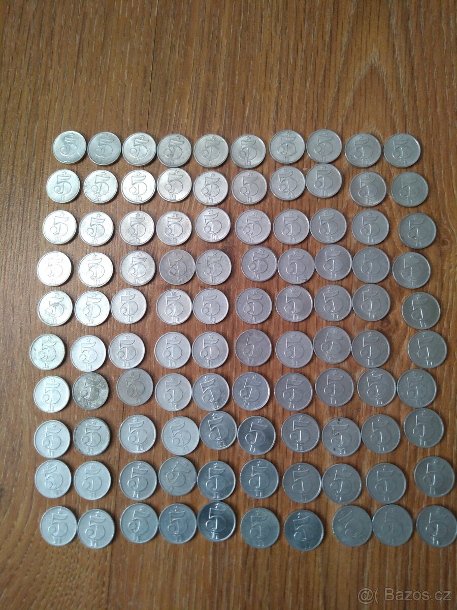 Mince 5 haléřů rok 1978,1979 - 4
