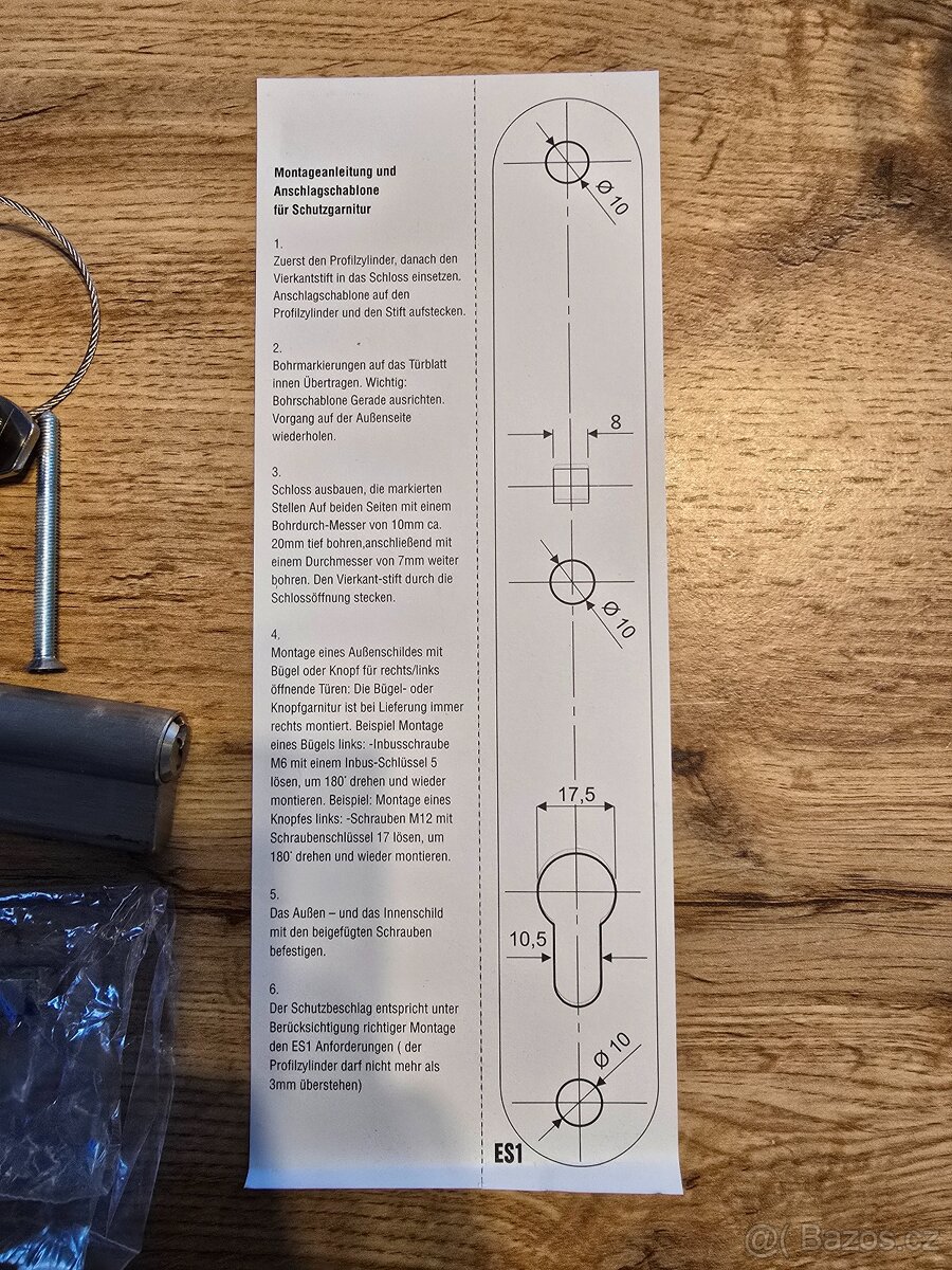 Bezpečnostní vložka zámku s kováním - 4