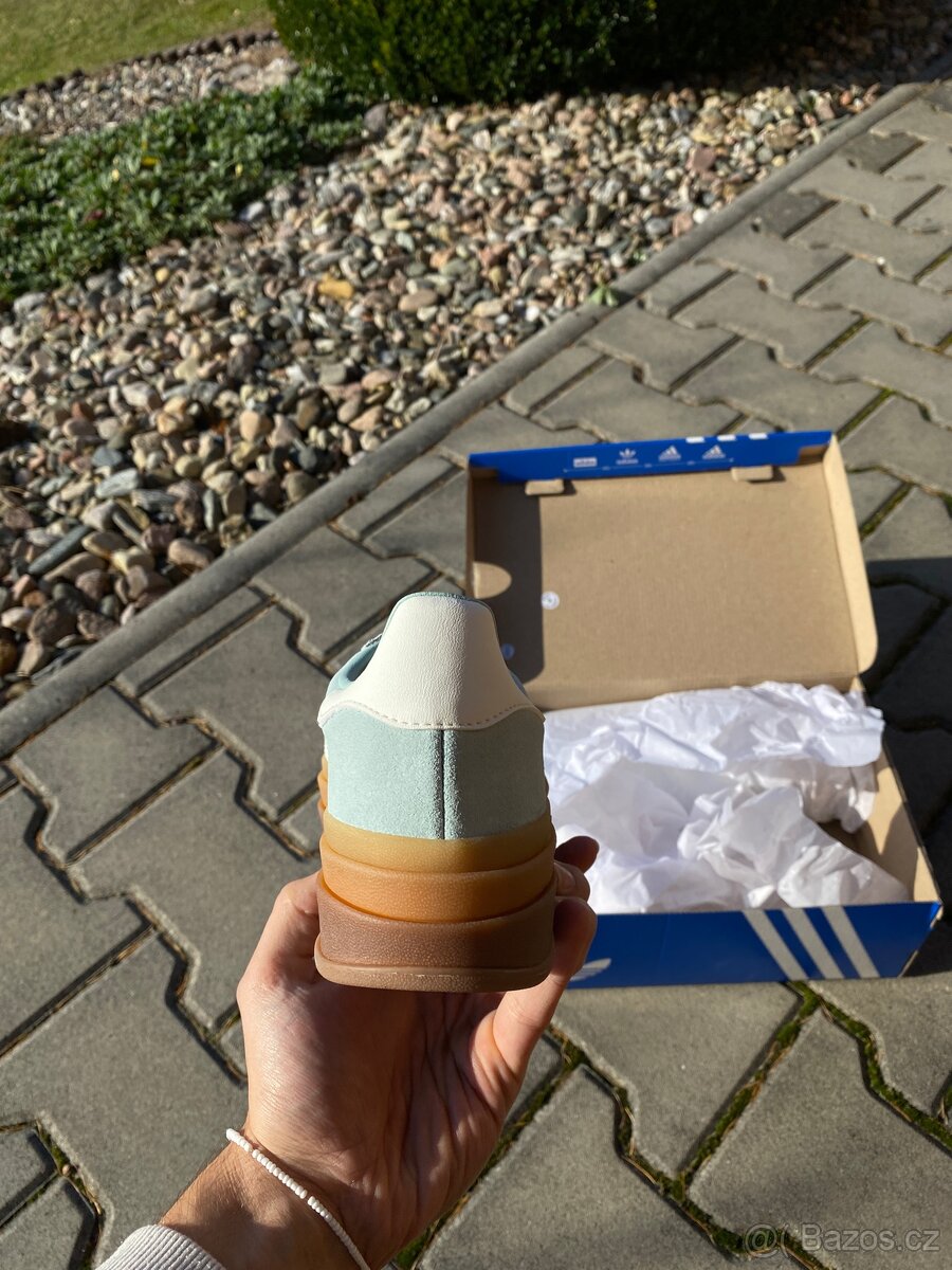 💚 Adidas Gazelle Bold Ash Green - 4