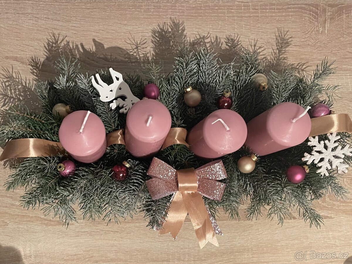 Adventní svícen - mašle - 4