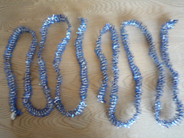 Vánoční dekorace / ozdoby - modro - stříbrné - 4