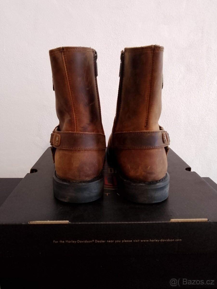 Harley Davidson, pánské kovbojské/motorkářské boty, vel. 45 - 4