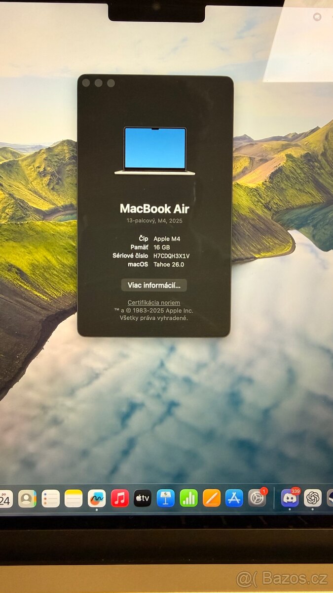 MacBook Air 13” M4 2025 16GB RAM/M4/256GB SSD/Záruka - 4