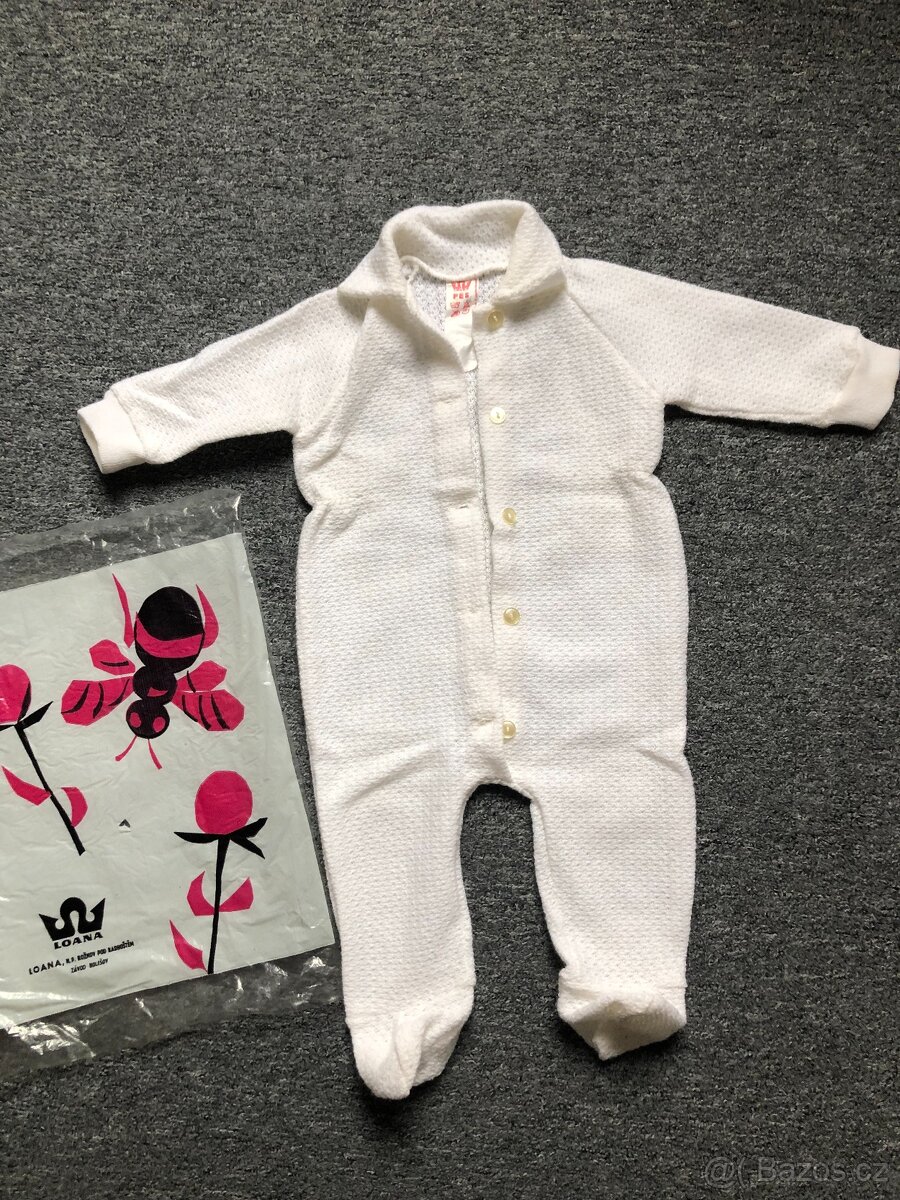 Retro kojenecké soupravy,kombinézka,Loana, kočárek - 4