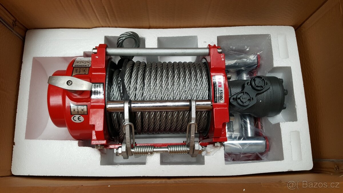 Hydraulický naviják s ocelovým lanem pro traktor a jiné - 4