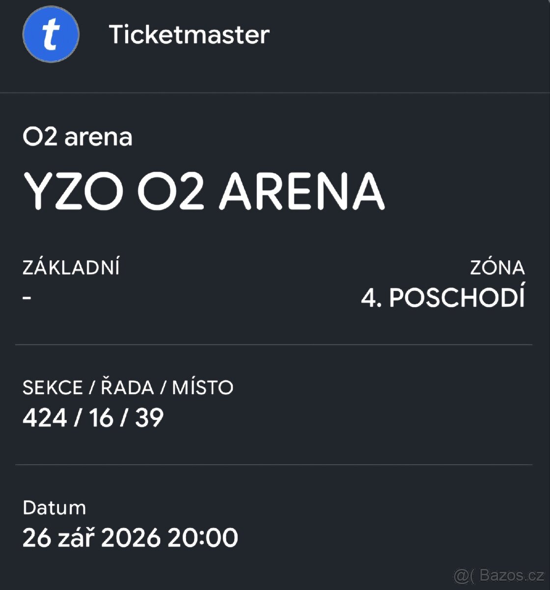 YZO O2 ARENA 26/27.9. - 4