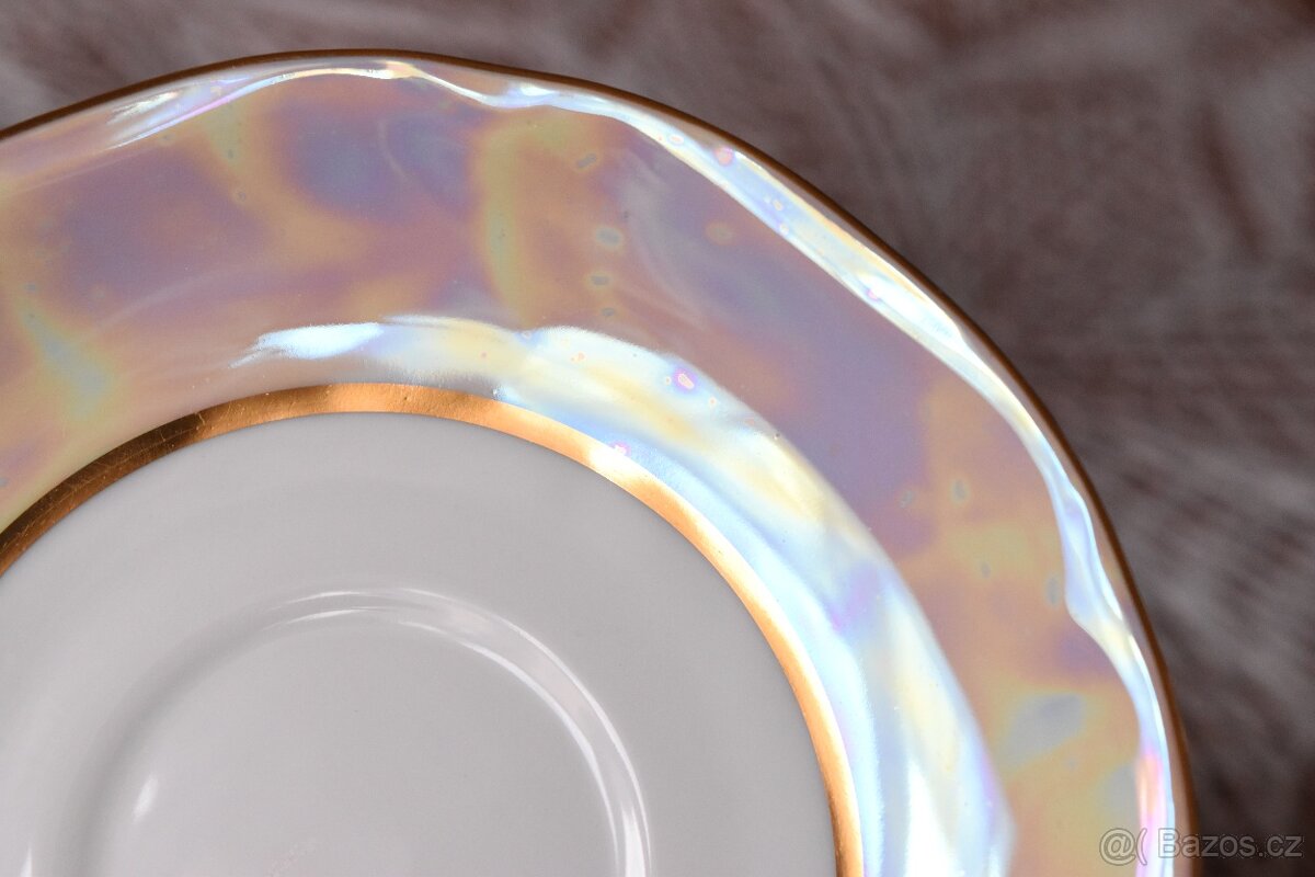 Sada dvou keramických hrnků s podšálky - 4