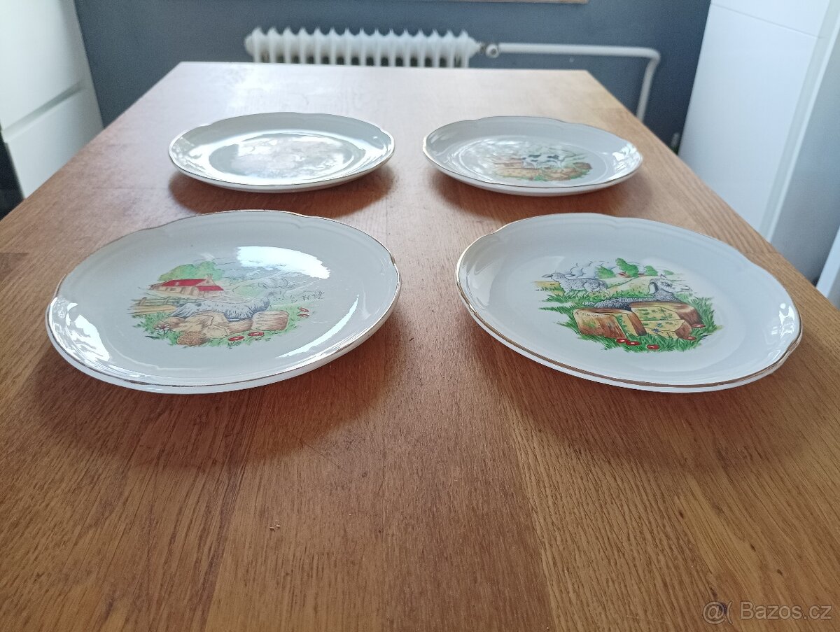 VINTAGE SÝROVÉ TALÍŘE MOULIN DES LOUPS, ORCHIES - 4