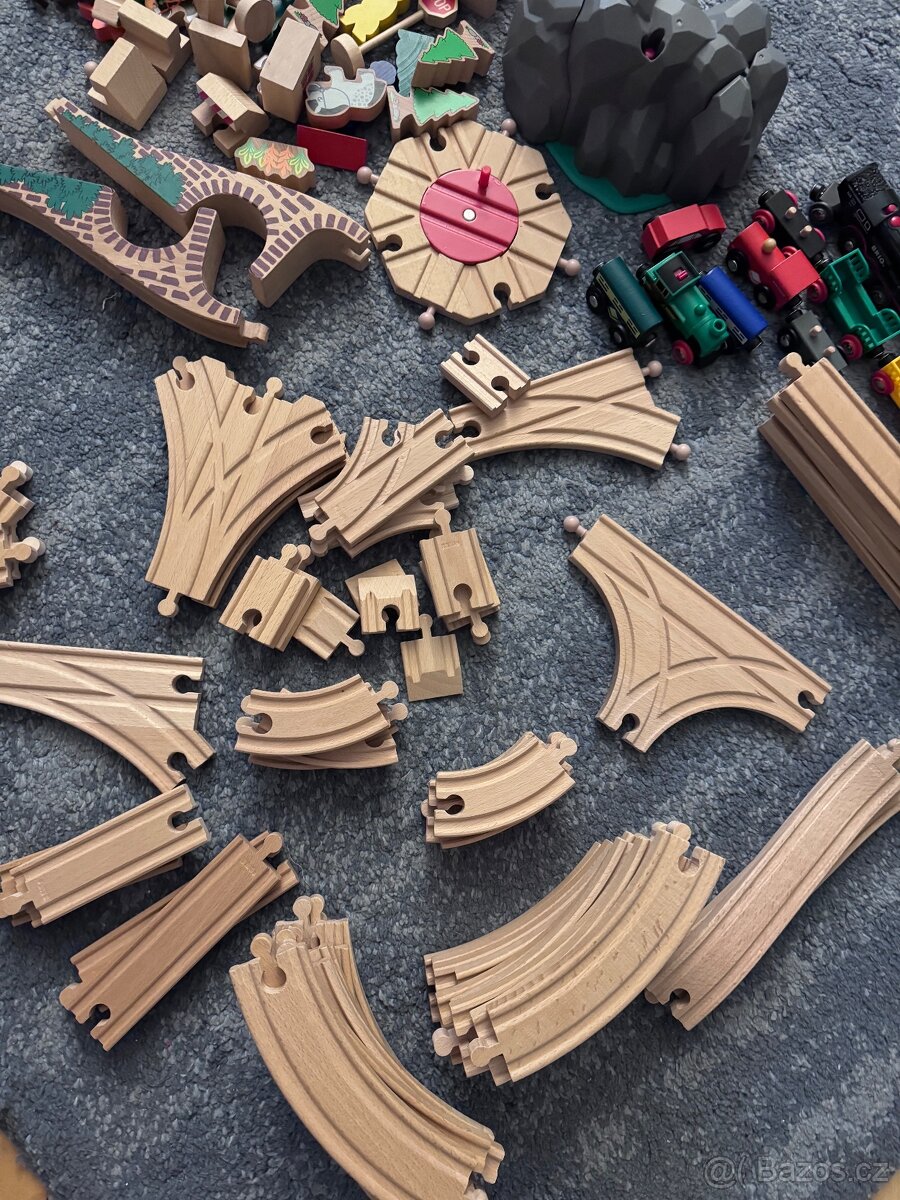 Brio, vláčky, vlackodraha, dřevěné vlaky - 4