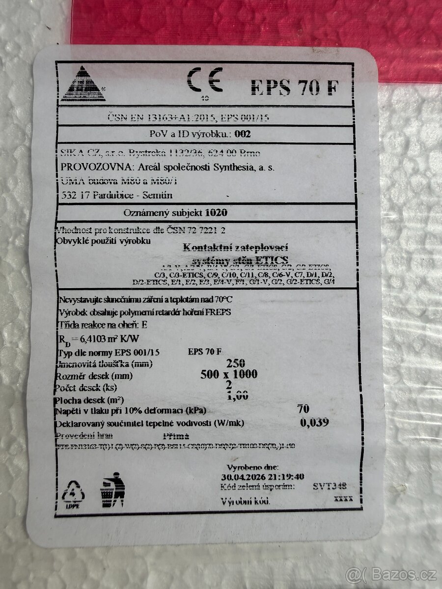 Polystyren EPS - tloušťka 250mm - 4