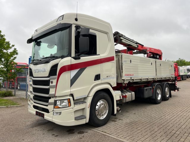 Scania R500 / 2stranný sklápěč / jeřáb Fassi 215 - 4