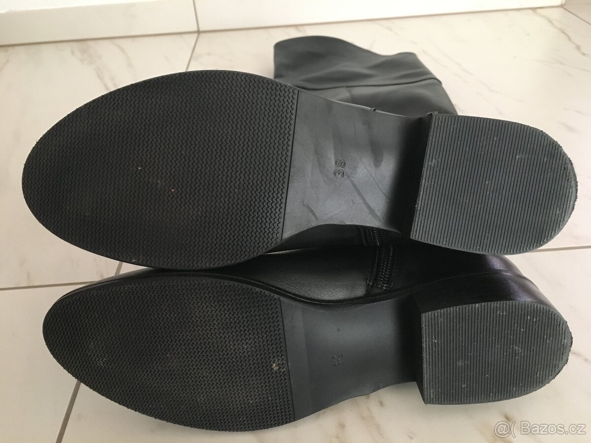 Kozačky dámské kožené Baldaccini mušketýrky 38 - 4