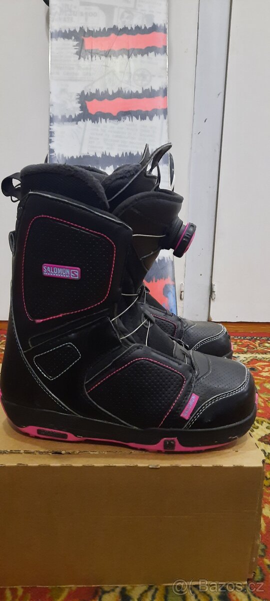 Snowboard Nitro 132 cm + boty Salomon - 4