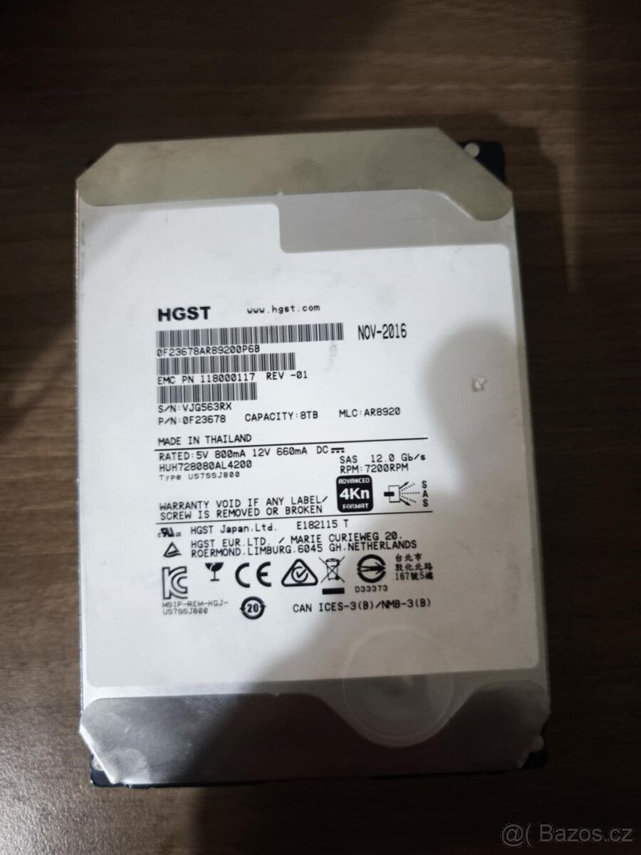 vice kusu 8TB 7200rpm SAS disky HGST, SEAGATE - 4