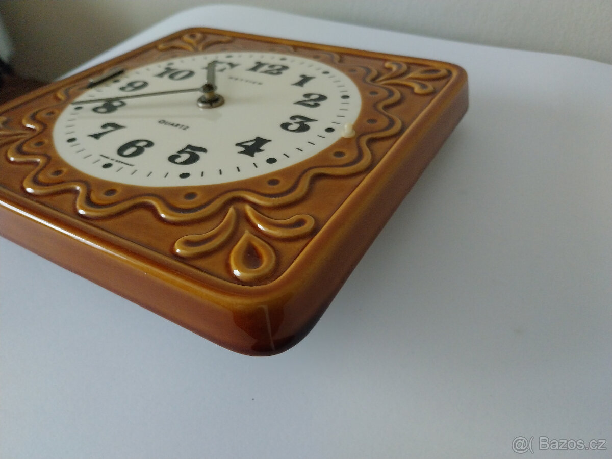 Keramické nástenné hodiny Hettich, 60tá léta - 4