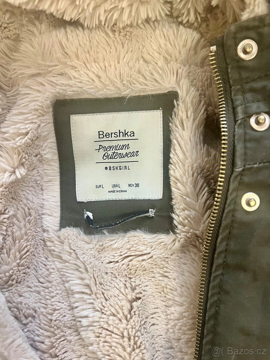 Bershka-zimní bunda s chlupatou podšívkou, vel. 170 - 4