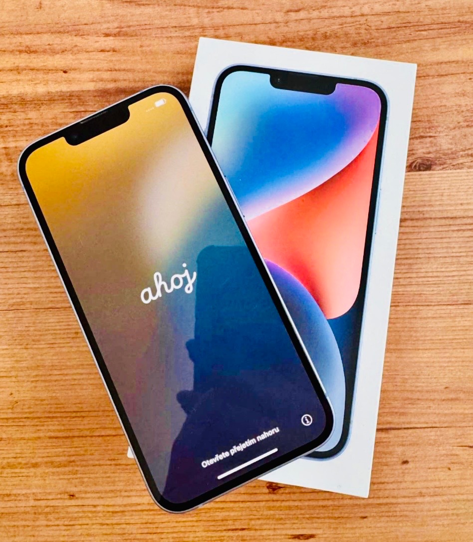 iPhone 14 Blue BATERIE 100% TOP - 4