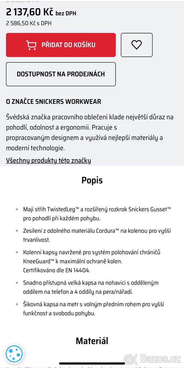 Kalhoty Snickers workwear DuraTwill - 4