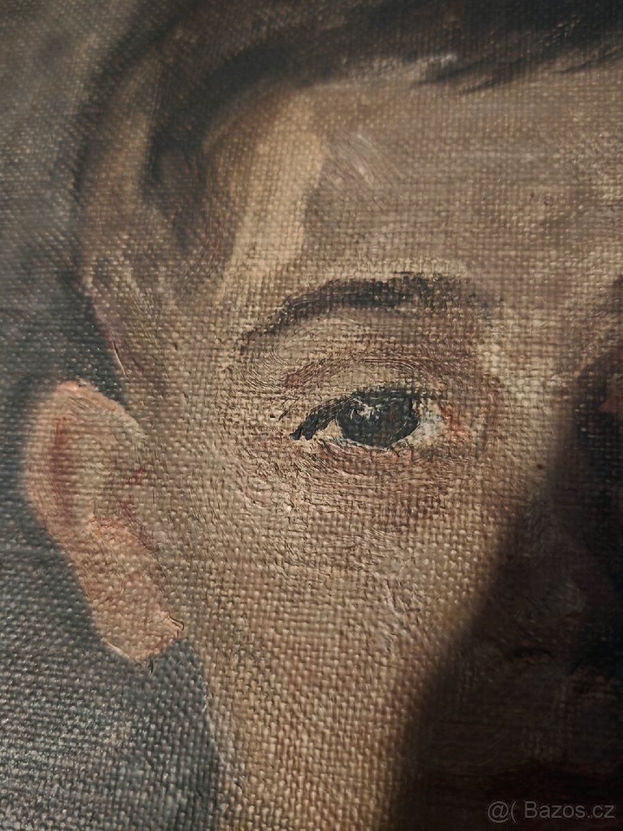 Obraz olej na plátně - Chlapec v obleku - 4