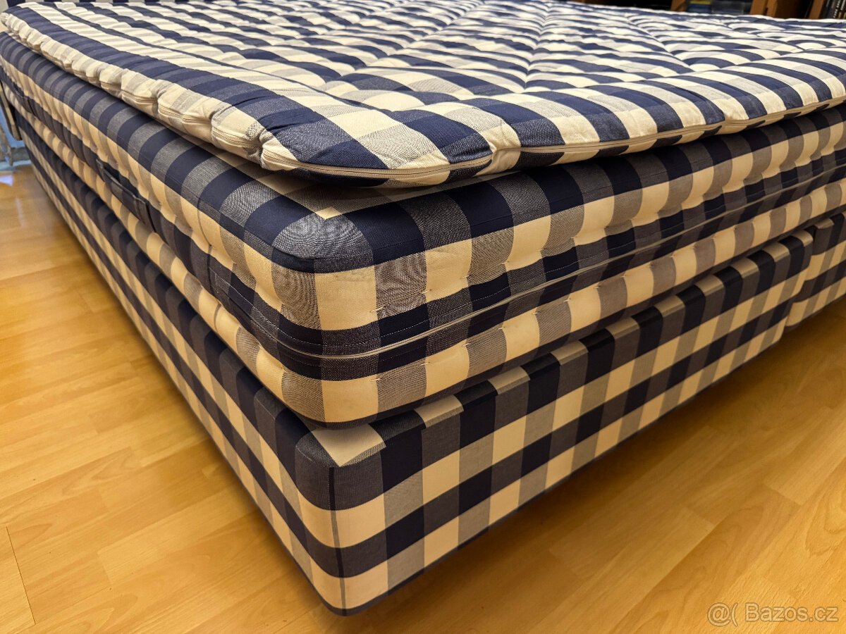 Luxusní postel Hastens 200x200cm, topper, čelo - 4