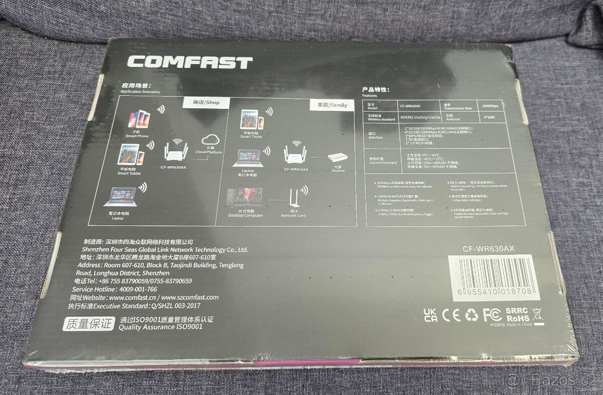 WIFI 6 router mesh Comfast CF-WR630AX AX3000 - NOVÝ - 4